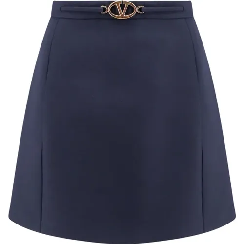 Flared Skirt with VLogo Detail , female, Sizes: S - Valentino - Modalova