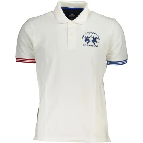 Short Sleeve Polo Shirt with Contrast Details and Logo , male, Sizes: XL, L, 2XL - LA MARTINA - Modalova