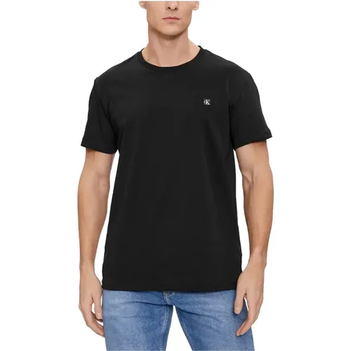 Embroidered Badge Mens T-Shirt , male, Sizes: 2XL - Calvin Klein Jeans - Modalova