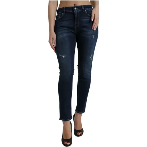 Elegante Dunkelblaue Stretch-Jeans , Damen, Größe: M - Dolce & Gabbana - Modalova