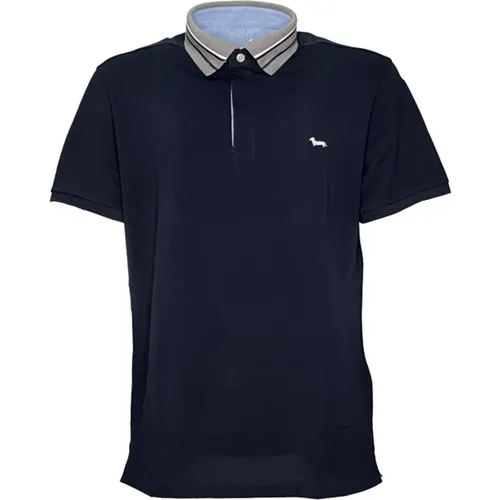 Blau gestreiftes Poloshirt , Herren, Größe: 2XL - Harmont & Blaine - Modalova