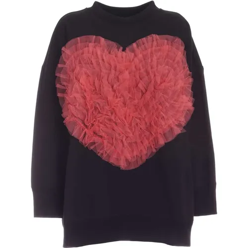 Rouches heart sweatshirt , female, Sizes: M - Vivetta - Modalova