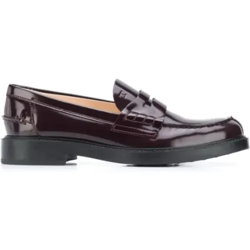 Leather Penny Loafers , female, Sizes: 4 1/2 UK, 5 1/2 UK, 4 UK, 6 1/2 UK, 3 UK, 3 1/2 UK, 6 UK - TOD'S - Modalova