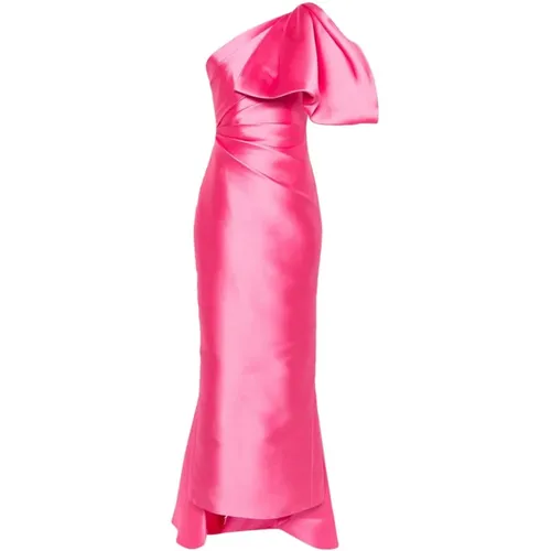 Rose Asymmetric Bow Dress , female, Sizes: M, 2XS, XS, S - Solace London - Modalova