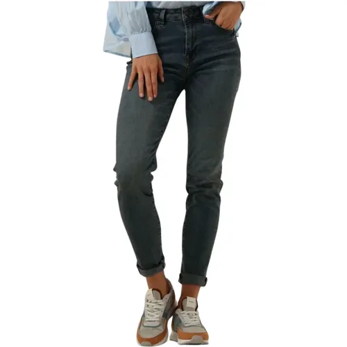 Skinny Stretch Denim Jeans Blau - Summum Woman - Modalova