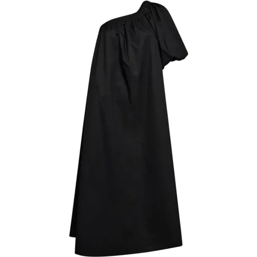 Ein-Schulter Schwarzes Kleid Shirley 204363 , Damen, Größe: M - Copenhagen Muse - Modalova