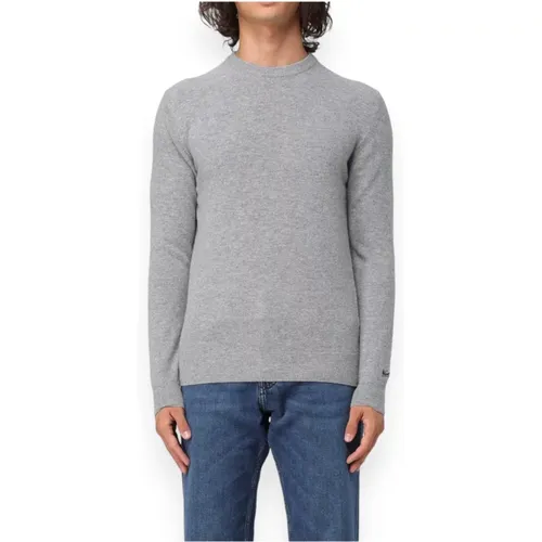 Lambswoll Rundhals Pullover , Herren, Größe: M - Woolrich - Modalova