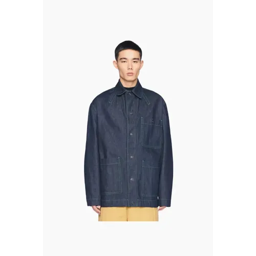 Denim Arbeitsjacke , Herren, Größe: M - Jacquemus - Modalova