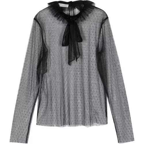 Sheer Ruffle Collar Shirt , female, Sizes: S, 2XS - Philosophy di Lorenzo Serafini - Modalova