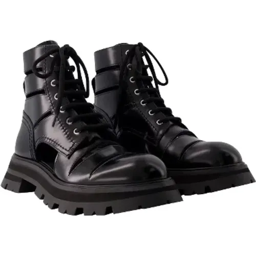 Leather Boots , female, Sizes: 2 UK - alexander mcqueen - Modalova