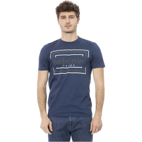 Trend T-shirt mit Logo-Muster , Herren, Größe: XS - Baldinini - Modalova