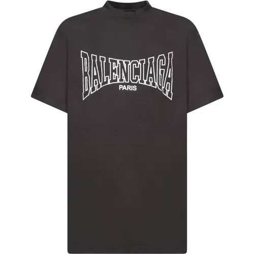 Vintage Schwarzes T-Shirt mit auffälligem Logo , Herren, Größe: S - Balenciaga - Modalova