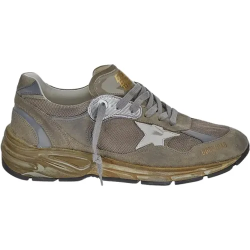 Taupe Mesh and Suede Dad Sneaker , male, Sizes: 7 UK, 10 UK, 8 UK, 9 UK - Golden Goose - Modalova