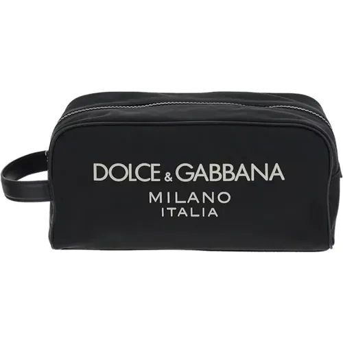 Nylon Logo Necessaire Tasche , Herren, Größe: ONE Size - Dolce & Gabbana - Modalova