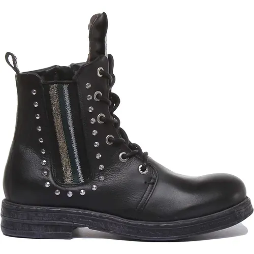 Stylish Leather Lace-Up Ankle Boots , female, Sizes: 3 UK - Replay - Modalova