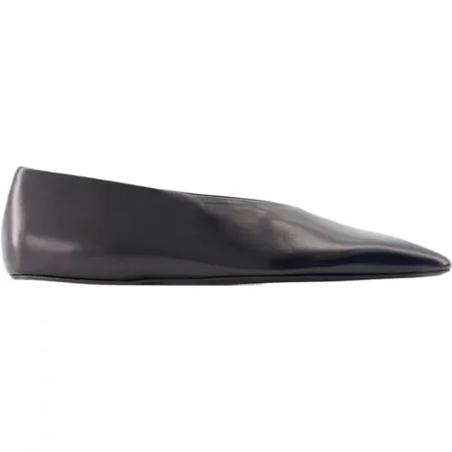 Schwarze Leder Ballerinas Slip-On Runde Spitze , Damen, Größe: 36 EU - Jil Sander - Modalova