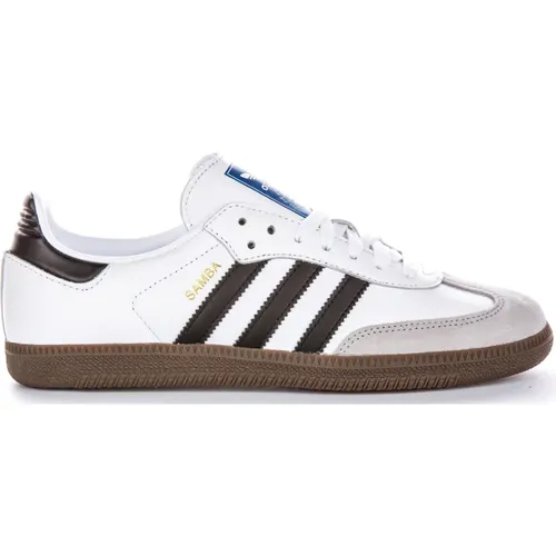 Classic Samba OG Trainers White Black , male, Sizes: 8 2/3 UK, 6 UK, 12 UK, 7 1/3 UK, 3 1/3 UK, 4 2/3 UK, 9 1/3 UK, 5 1/3 UK, 8 UK, 2 2/3 UK, 4 UK, 10 - Adidas - Modalova