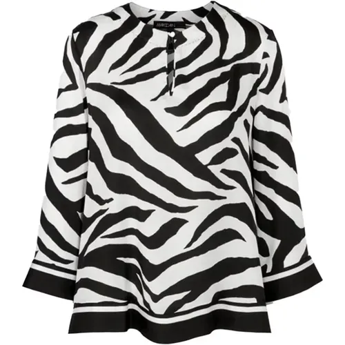 Zeitlose Eleganz Bluse mit Zebra-Print , Damen, Größe: L - Marc Cain - Modalova