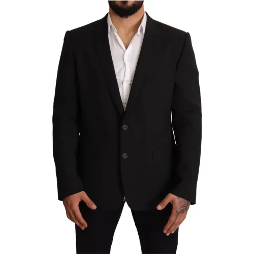 Slim Fit Striped Martini Blazer , male, Sizes: 2XL - Dolce & Gabbana - Modalova