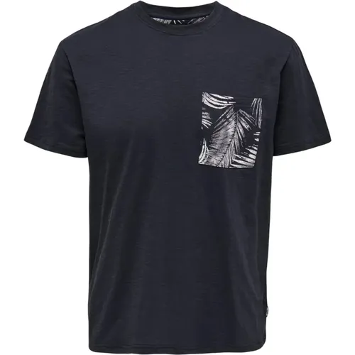 T-Shirt , Herren, Größe: L - Only & Sons - Modalova