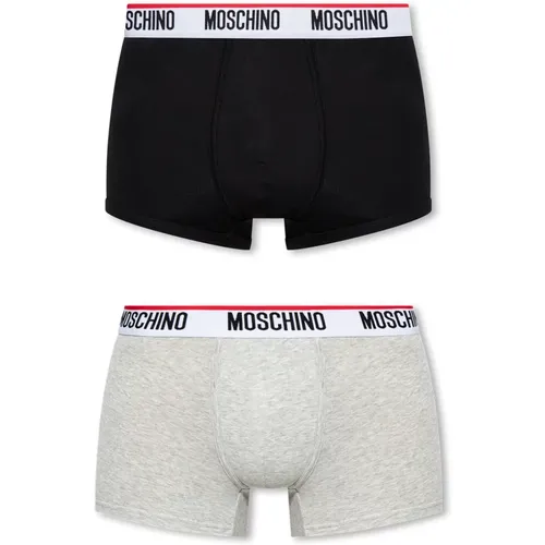 Marken-Boxershorts 2er-Pack , Herren, Größe: 2XL - Moschino - Modalova