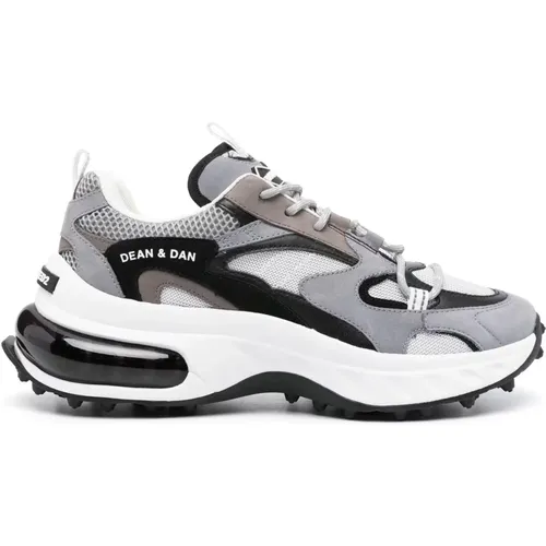 Flat shoes Grey , male, Sizes: 9 UK, 7 UK, 8 UK, 6 UK - Dsquared2 - Modalova