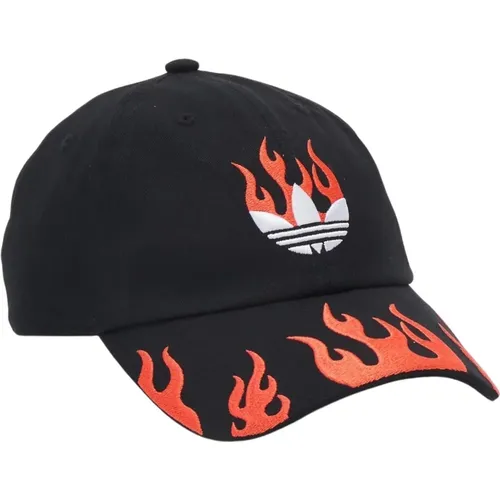 Schwarzer Flammen Bestickter Hut - adidas Originals - Modalova