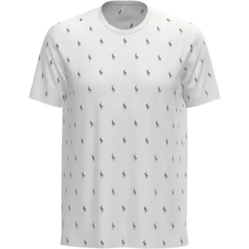 Bequemes Allover-Print Pyjama T-Shirt , Herren, Größe: L - Ralph Lauren - Modalova