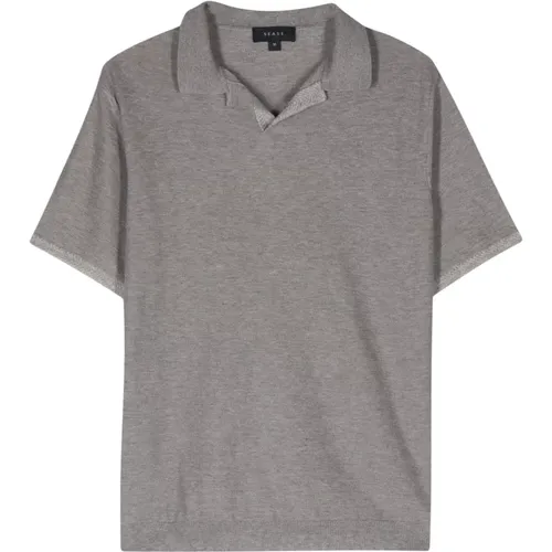 Buttonless linen/cotton polo shirt , male, Sizes: M, XL, L - Sease - Modalova