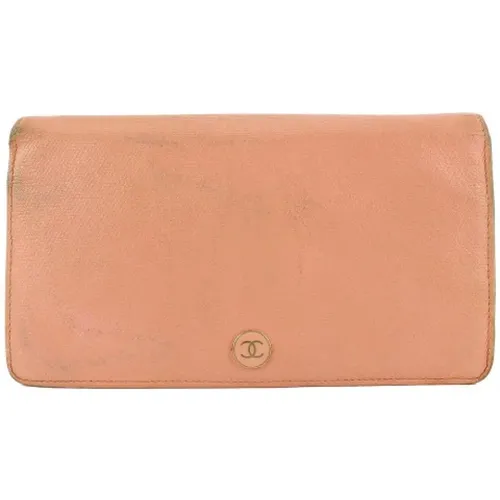 Italian Leather Wallets, Pre-owned, 7 Length , female, Sizes: ONE SIZE - Chanel Vintage - Modalova