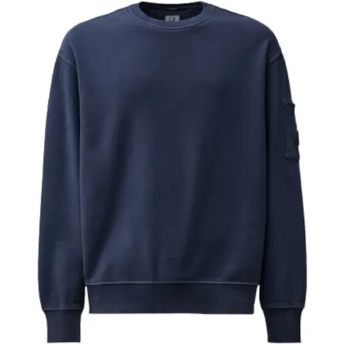 Blaue Pullover für Männer , Herren, Größe: L - C.P. Company - Modalova