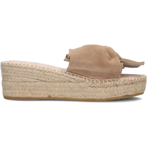 Taupe Suede Espadrille Slipper , Damen, Größe: 40 EU - Manebí - Modalova