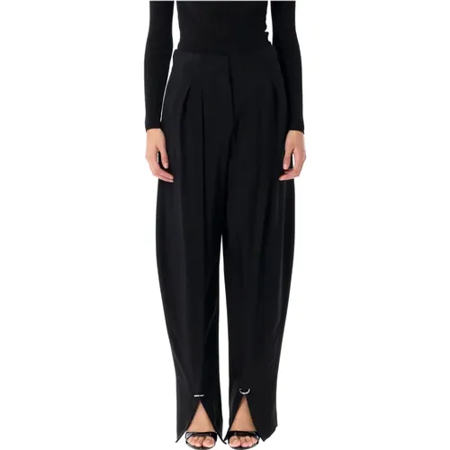 Pierced Loose Tailored Trousers , female, Sizes: XS - Mugler - Modalova