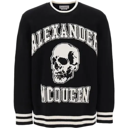 Skull Motif Varsity Sweater , male, Sizes: M, XS, S, L - alexander mcqueen - Modalova