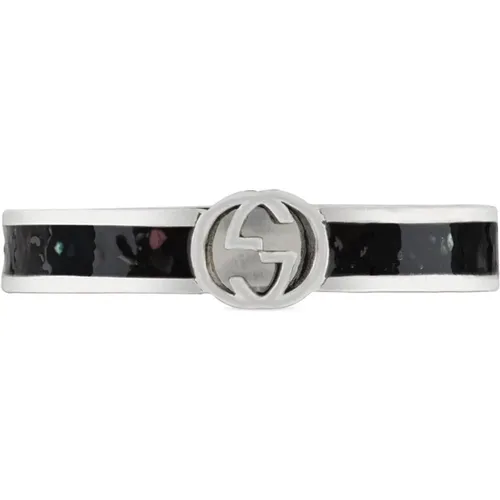 Interlocking G Ring Sterling Silver Iconic Logo , female, Sizes: 52 MM, 61 MM, 55 MM, 54 MM, 58 MM, 60 MM, 57 MM - Gucci - Modalova