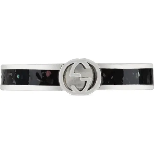 Interlocking G Ring Sterling Silver Iconic Logo , female, Sizes: 52 MM, 61 MM, 55 MM, 59 MM, 54 MM, 58 MM, 60 MM, 57 MM - Gucci - Modalova