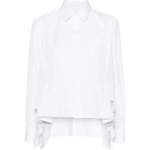 Off Thomas Mason Cotton Shirt , female, Sizes: L - Sacai - Modalova