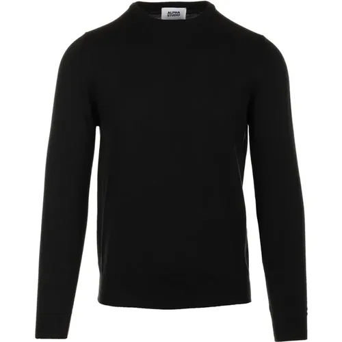 Sweater Girocollo ML , male, Sizes: L, M, XL, 2XL - Alpha Studio - Modalova