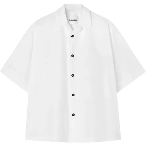 Klassisches Weißes Baumwollhemd , Herren, Größe: S - Jil Sander - Modalova