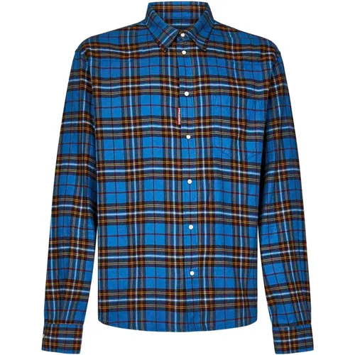 Checkered Shirt for Men , male, Sizes: M, S, L, XL - Dsquared2 - Modalova