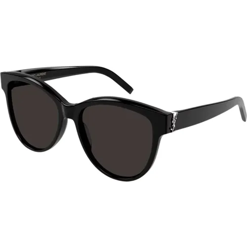 Elegant Monogram Acetate Sunglasses , female, Sizes: 55 MM - Saint Laurent - Modalova