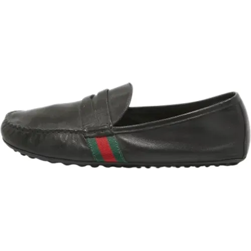 Pre-owned Leather flats , male, Sizes: 8 1/2 UK - Gucci Vintage - Modalova