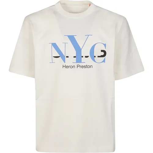 Zensierte T-Shirt,T-Shirts,Schwarzes Orange NYC Zensiertes T-Shirt - Heron Preston - Modalova