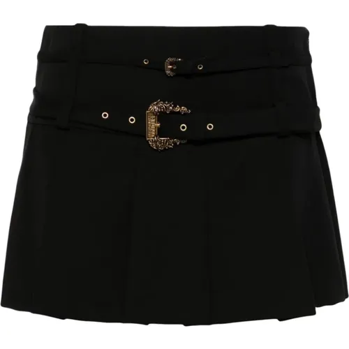 Pleated High Waist Skirt , female, Sizes: S - Versace Jeans Couture - Modalova