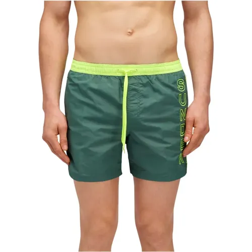 Herren Boxer Badehose mit Seitenlogo - Sundek - Modalova