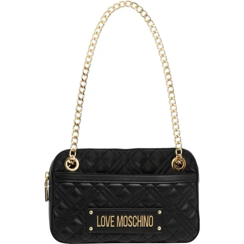 Handtasche mit Logo und Reißverschluss - Love Moschino - Modalova