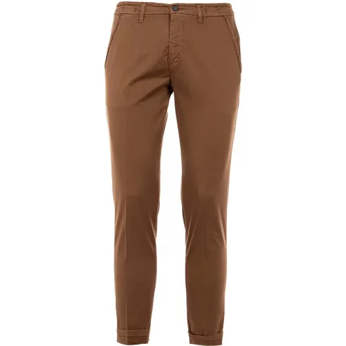 Baumwoll Chino Slim Hose Sommer Braun , Herren, Größe: 2XL - Liu Jo - Modalova