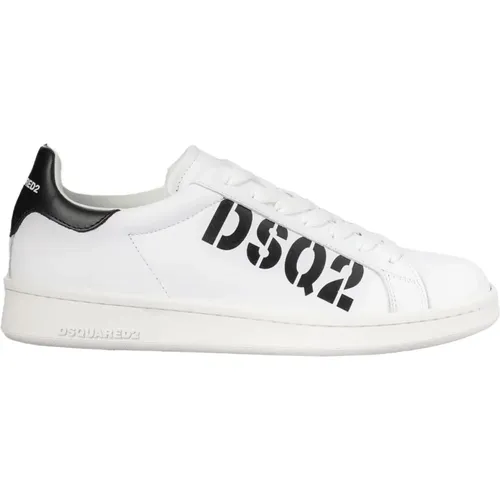 Leder Logo Sneakers , Damen, Größe: 37 EU - Dsquared2 - Modalova