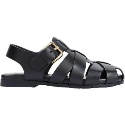 Leather Cage Sandals , female, Sizes: 3 UK, 6 UK, 4 UK, 5 UK - Bottega Veneta - Modalova