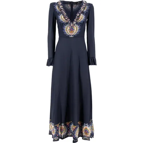 Womens Clothing Dress Blu , female, Sizes: L, XS - ETRO - Modalova